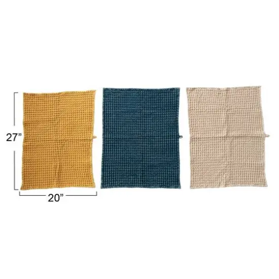 Hello Honey&reg; Cotton Waffle Tea Towels Set {4}