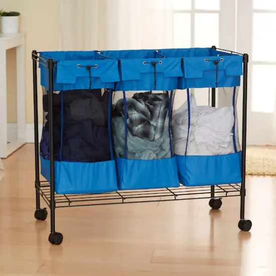 Household Essentials Laundry Sorter with Wheels {3}