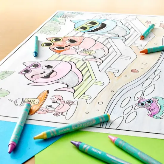 Crayola Baby Shark Giant Coloring Pages {3}
