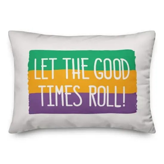 Let Good Times Roll Mardi Gras Throw Pillow {3}