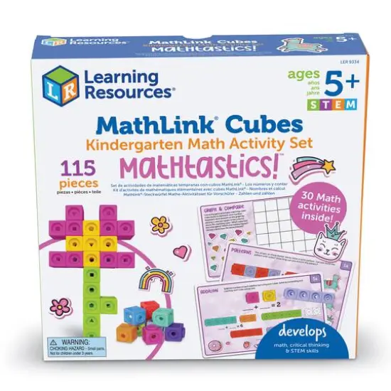 Learning Resources Mathlink Cubes Kindergarten Math Activity Set: Mathtastics! {5}