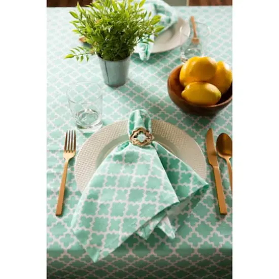 Aqua Lattice Tablecloth 60" x 104" {3}