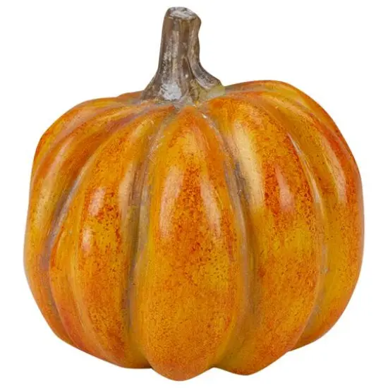 3" Orange & Green Boxed Pumpkin D&eacute;cor Set {5}