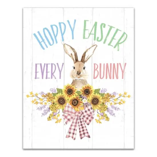 Hoppy Easter Every Bunny 11" x 14" Canvas Wall Art {1}