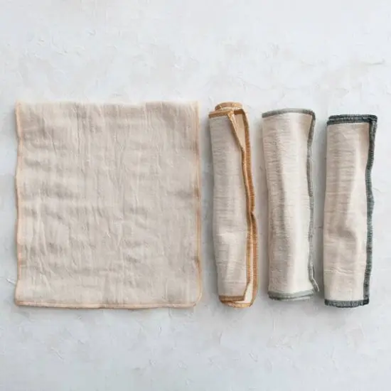 Hello Honey&reg; Cotton Double Layer Burp Cloths with Embroidered Edge, 4ct. {3}