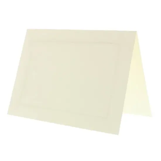 JAM Paper A2 Ivory Blank Foldover Cards with Panel {1}