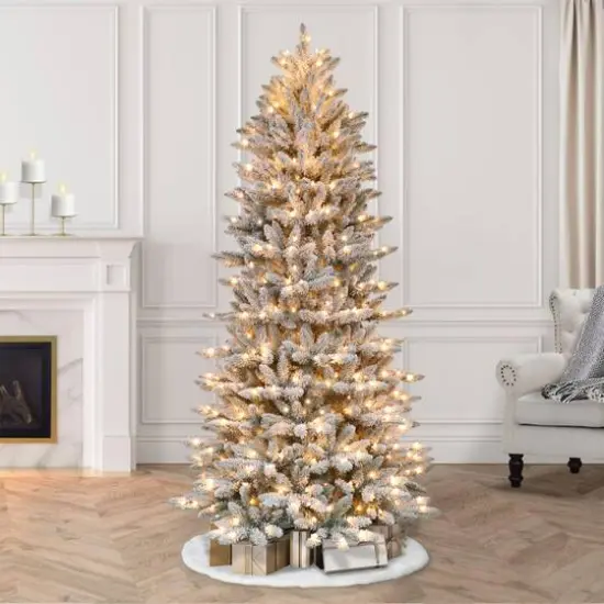 7.5ft. Pre-Lit Fraser Fir Artificial Christmas Tree, Clear Lights {8}