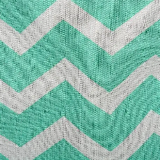 DII&reg; 15" Round Chevron Fabric Bin Aqua {7}