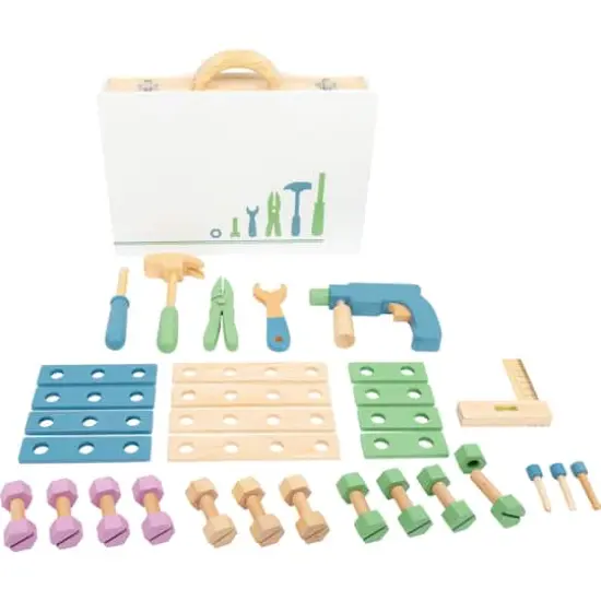 Small Foot Wooden Toys Premium Nordic Toolbox Playset {3}