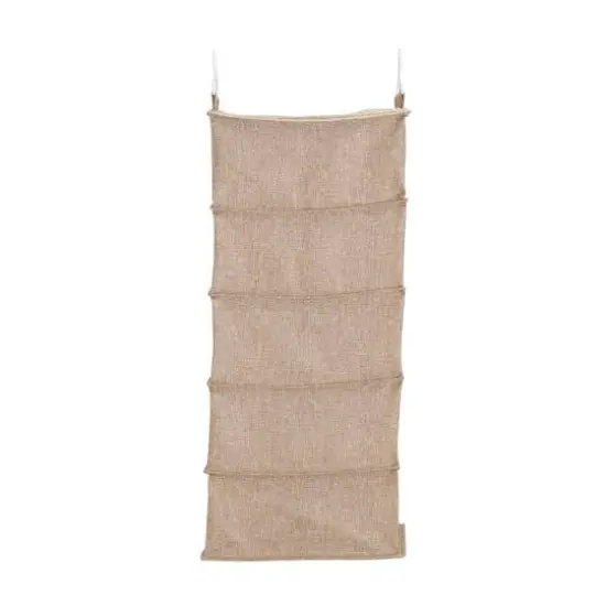 Household Essentials 10-Pocket Hanging Shoe Organizer Brown {8}