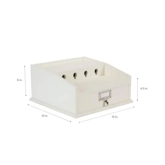 Organize It All White Charging Station With Drawer {5}