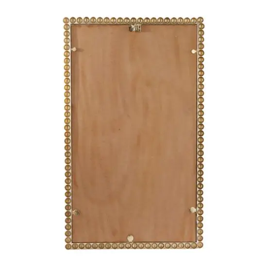 CosmoLiving by Cosmopolitan 40" Beaded Metal Wall Mirror Gold {5}