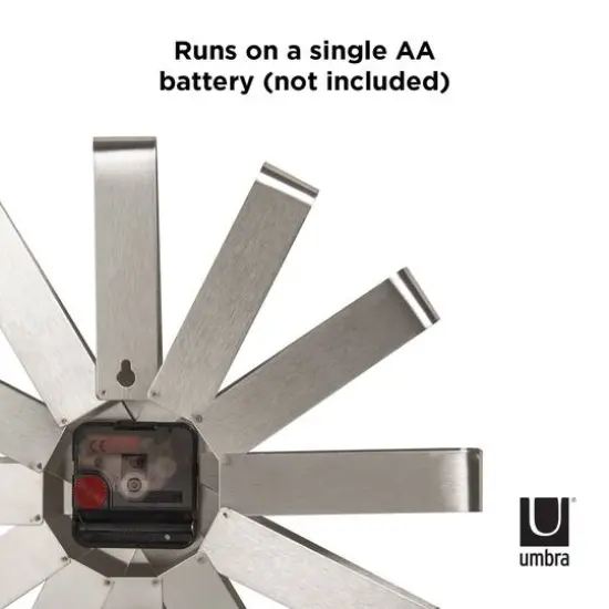 Umbra 12" Steel Ribbon Round Wall Clock {5}