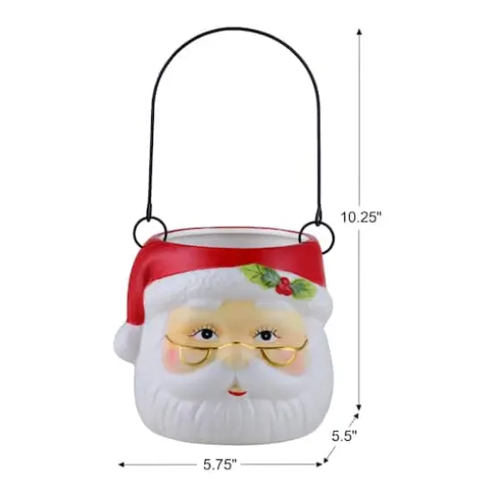 5" Santa Claus Nostalgic Ceramic Container {5}
