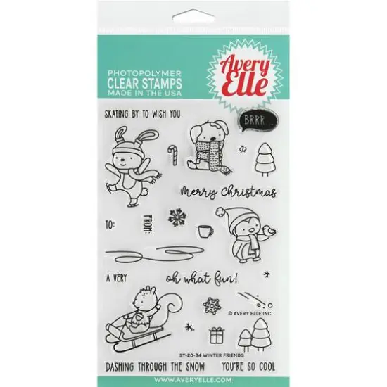 Avery Elle Winter Friends Clear Stamps {1}
