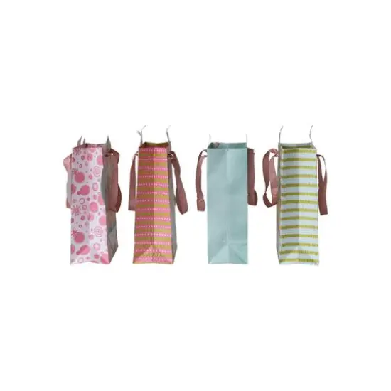 Hello Honey&reg; Printed Paper Snowman-Shaped Gift Bag Set {6}