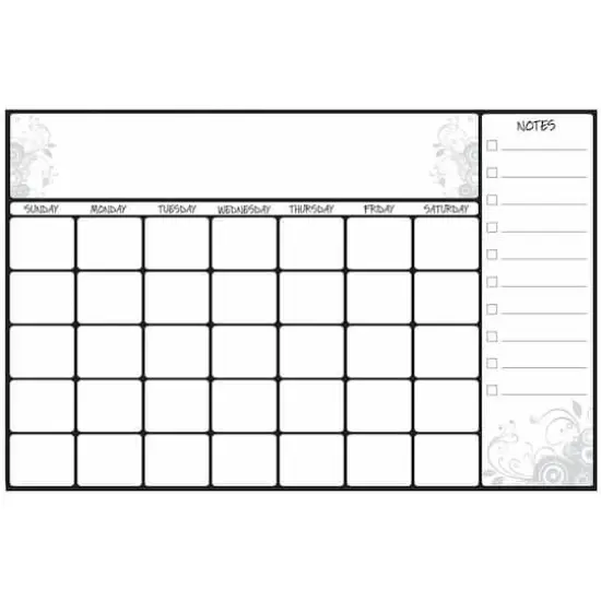 RoomMates Scroll Dry Erase Calendar Peel & Stick Decal {1}