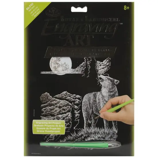 Royal & Langnickel&reg; Engraving Art&trade; Wolf Moon Silver Foil Kit {1}