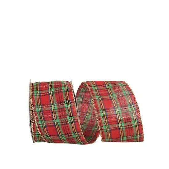 Reliant 2.5" x 10yd. Plaid Jerome Value Wired Ribbon {1}