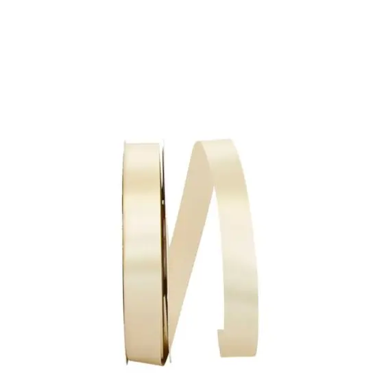 JAM Paper 7/8" x 100yd. Single Face Satin Allure Ribbon Cream {1}