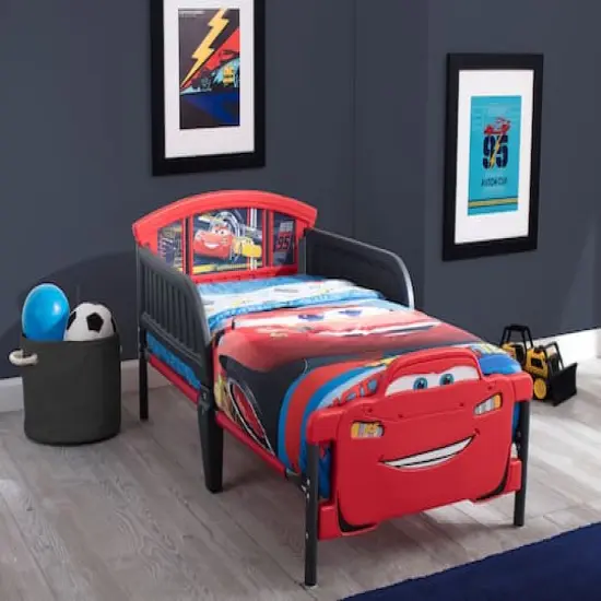 Cars 3D Footboard Toddler Bed {5}