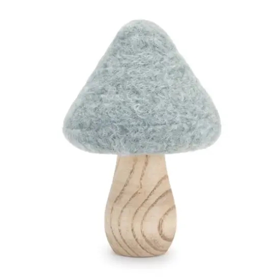 4.25" Felt & Wood Mushroom D&eacute;cor Set {8}