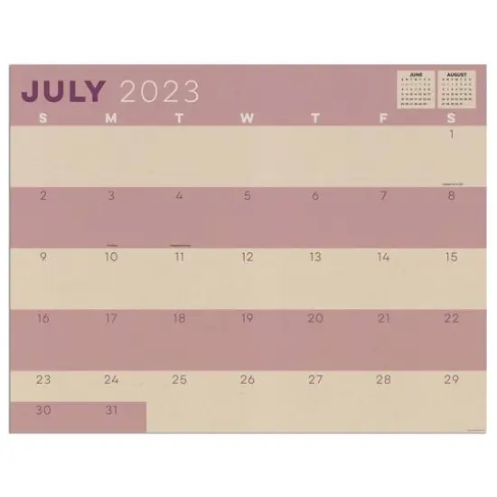 TF Publishing 2023 - 2024 Kraft Large Desk Pad Monthly Blotter Calendar {1}