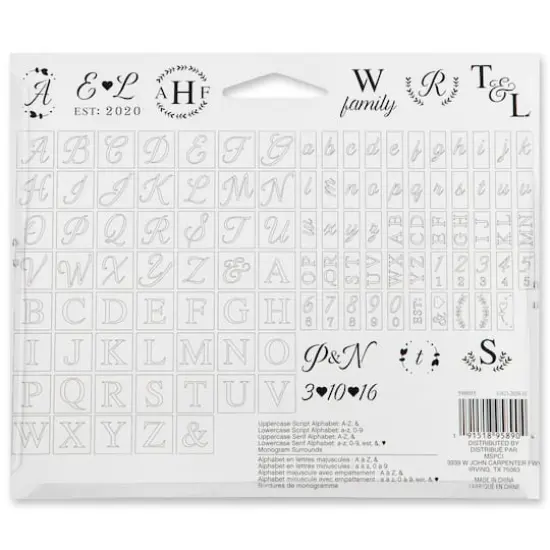 Monogram Stencil Pack by Craft Smart&reg; {6}