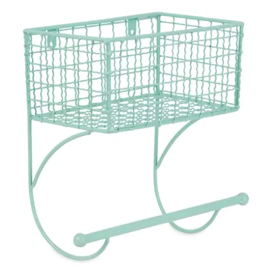 DII&reg; Small Farmhouse Towel Rack Aqua {1}