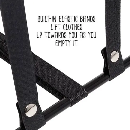 Honey Can Do Black/White Single Bounce Back Hamper with Wheels and Lid {17}