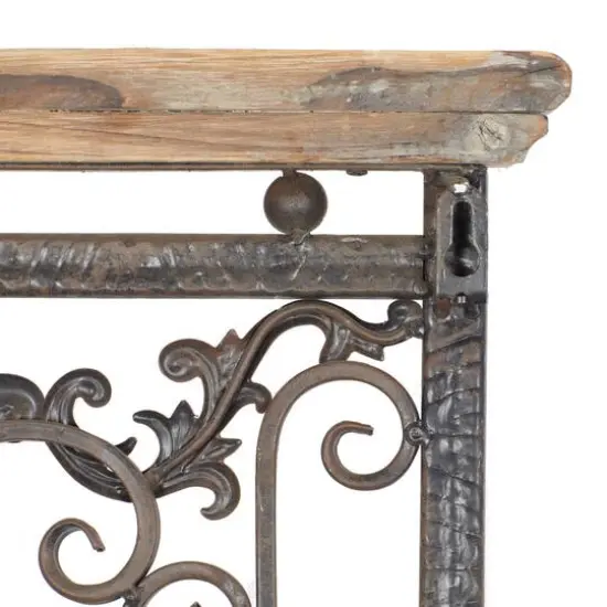 71" Brown Rustic Ornamental Wood & Metal Wall D&eacute;cor {7}