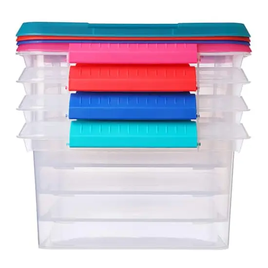 14.5qt. Storage Bins with Lids, 4ct. by Simply Tidy&trade; {8}