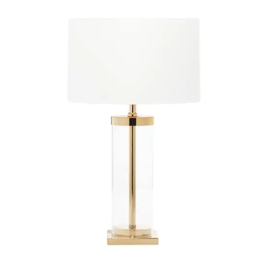 CosmoLiving by Cosmopolitan 25" Gold Metal Transitional Table Lamp {1}