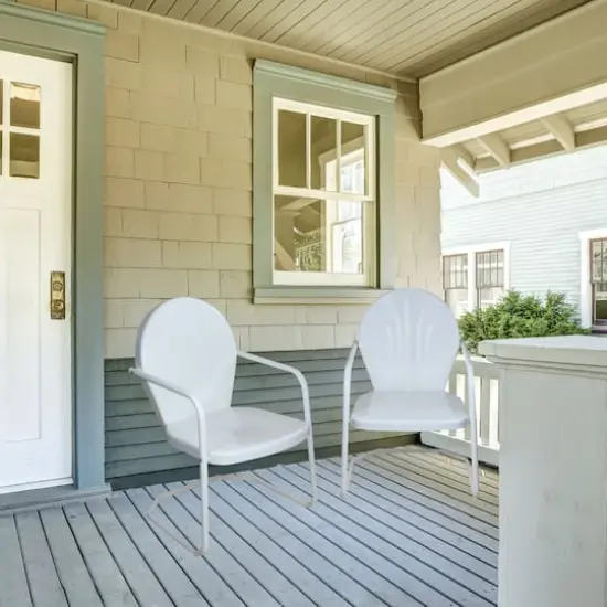 34" Outdoor Retro Tulip Armchair White {4}