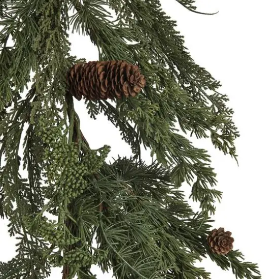 Hello Honey 6ft. Faux Spruce & Pine Garland with Natural Pinecones {4}