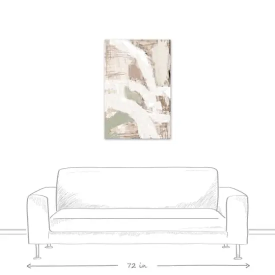 Neutral Abstract Texture 24" x 36" Canvas Wall Art {4}