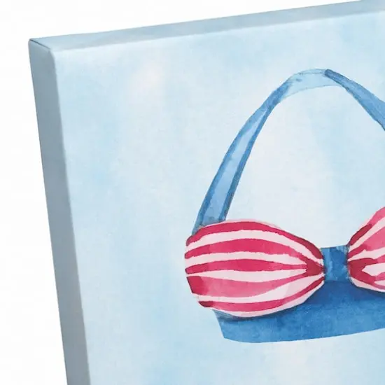 Vintage Patriotic Swimwear Canvas Wall Art {4}