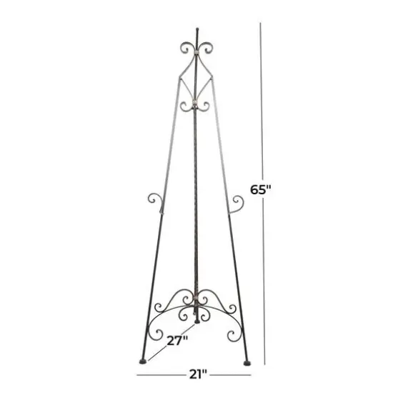 Black Iron Country Cottage Easel, 65" x 21" x 27" {9}