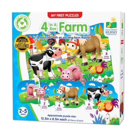 My First Puzzles - 4 In A Box - Farm: 20 Pcs {1}