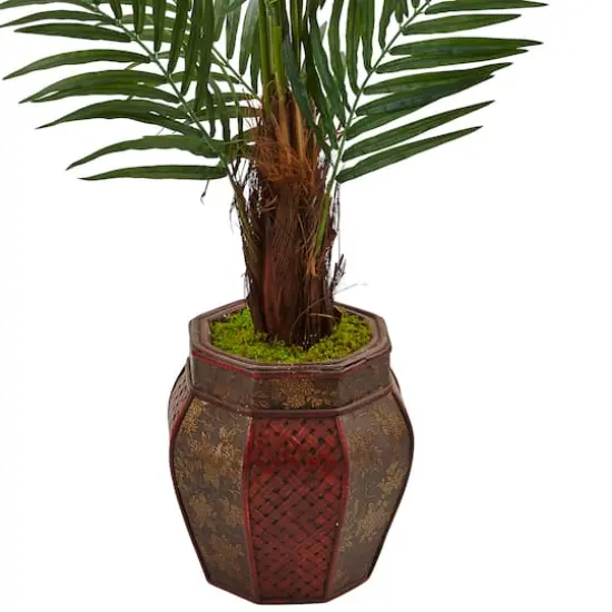 5ft. Potted Areca Palm Tree in Decorative Planter {4}