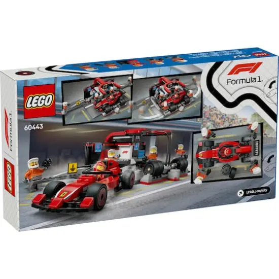 LEGO&reg; City F1&reg; Pit Stop & Pit Crew with Ferrari Car Racing Vehicle Toy 60443 {4}