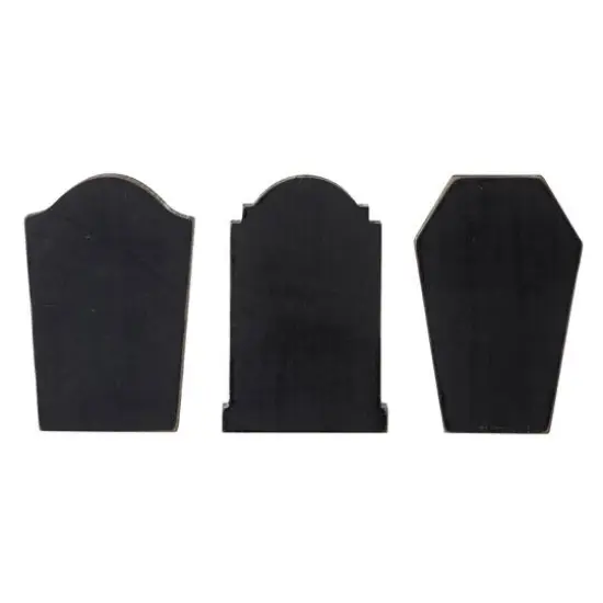 Glitzhome&reg; 7" Tombstone Halloween Table Sign Set {6}