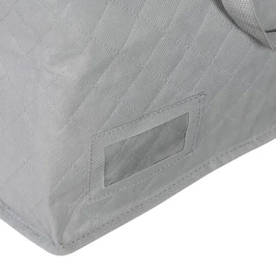 Honey Can Do Gray Clothes Storage Bags with Handles and Clear-View Windows, 3ct. {12}