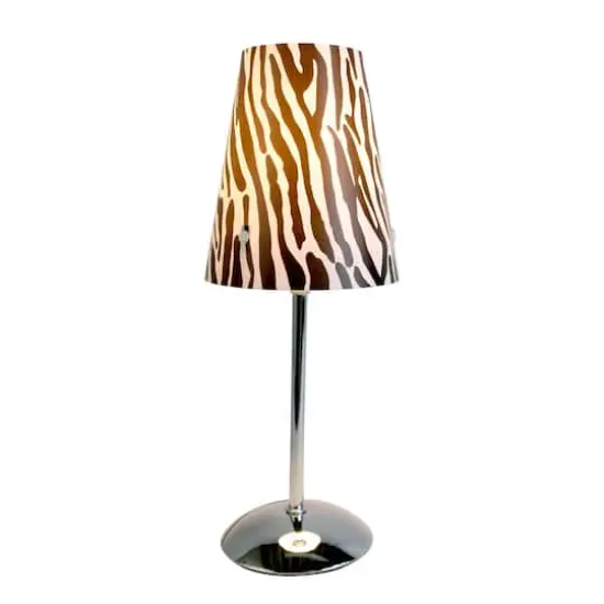 LimeLights 12.5" Silver Plastic Zebra Print Table Lamp  {5}