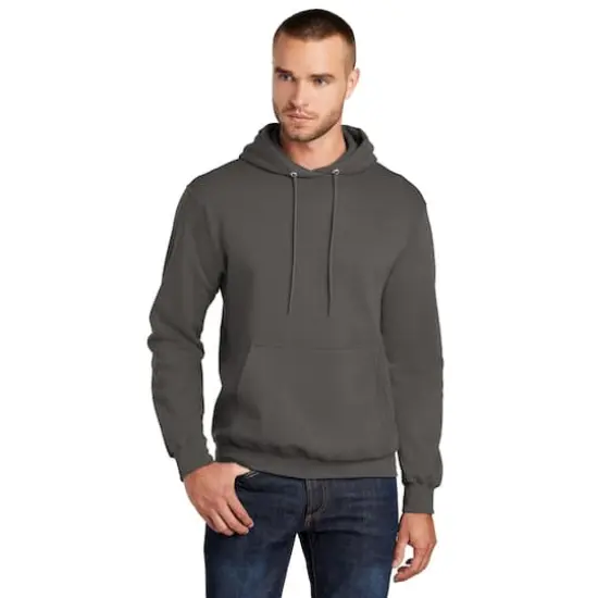 Port & Company&reg; Tall Core Fleece Pullover Hooded Sweatshirt Charcoal {3}