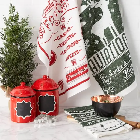 DII&reg; Vintage Farmhouse Flour Sack Dishtowel Set {7}