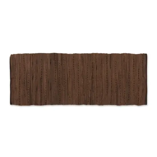DII&reg; Leather Brown Rag Rug, 2ft. x 6ft. {1}