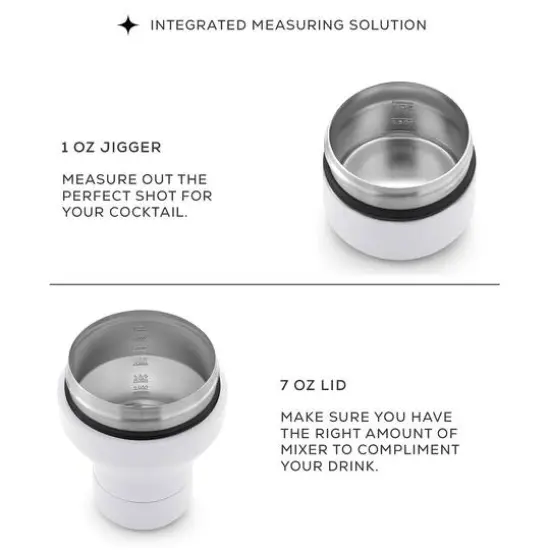 JoyJolt&reg; 20oz. Vacuum Insulated Cocktail Protein Shaker White {7}