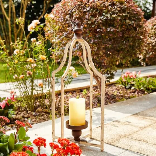 Glitzhome&reg; Large Farmhouse Metal Lantern {4}