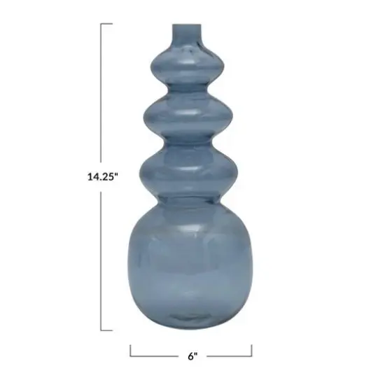 Hello Honey&reg; 14.25" Contemporary Glass Flower Vase {5}